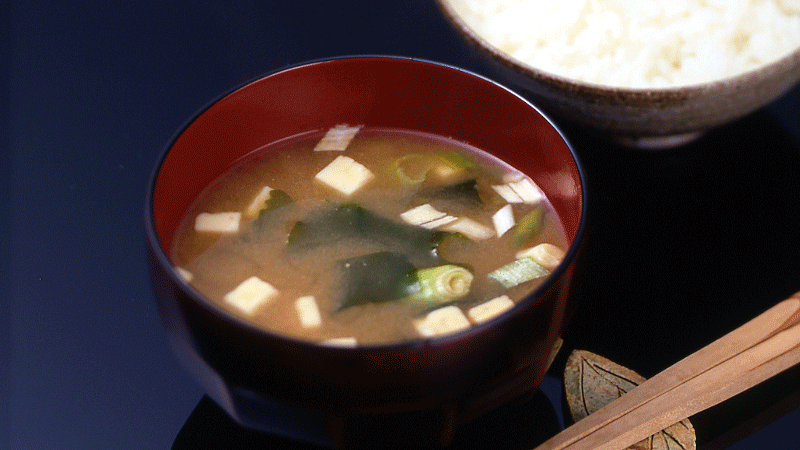 おみそ汁･スープ（ほうれん草,揚げなす,オクラ,秘伝のスープ）